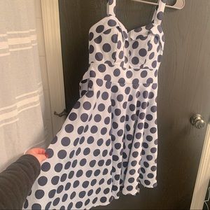 Blue polkadot sundress!